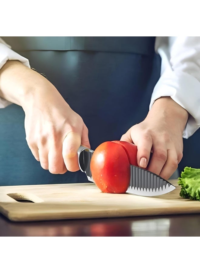 Chef Knife & Utility Knife Set – 6-Piece Stainless Steel Kitchen Knife Set with Peeler and Scissors - Image 2